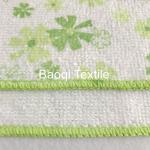 Printed 100% poly bathroom absorb water drying wipes，,microfiber cake towels