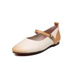 HZM043 Single Shoes Women'S Spring New Thick Heel Pointed Literary Single Shoes