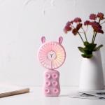 Mini Hand Held Rechargeable Battery Operated Fan With LED Light