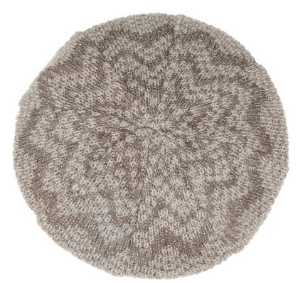 China New arrival Metallic crochet-knit blend beret Hat factory