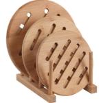 Kitchen Natural Bamboo Trivet Wood Hot Pads Heat Resistant