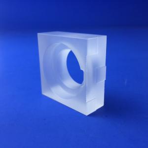 China Frosted Surface Quartz Glass Plate With Stepped Bore Tolerance 0.02 Mm factory