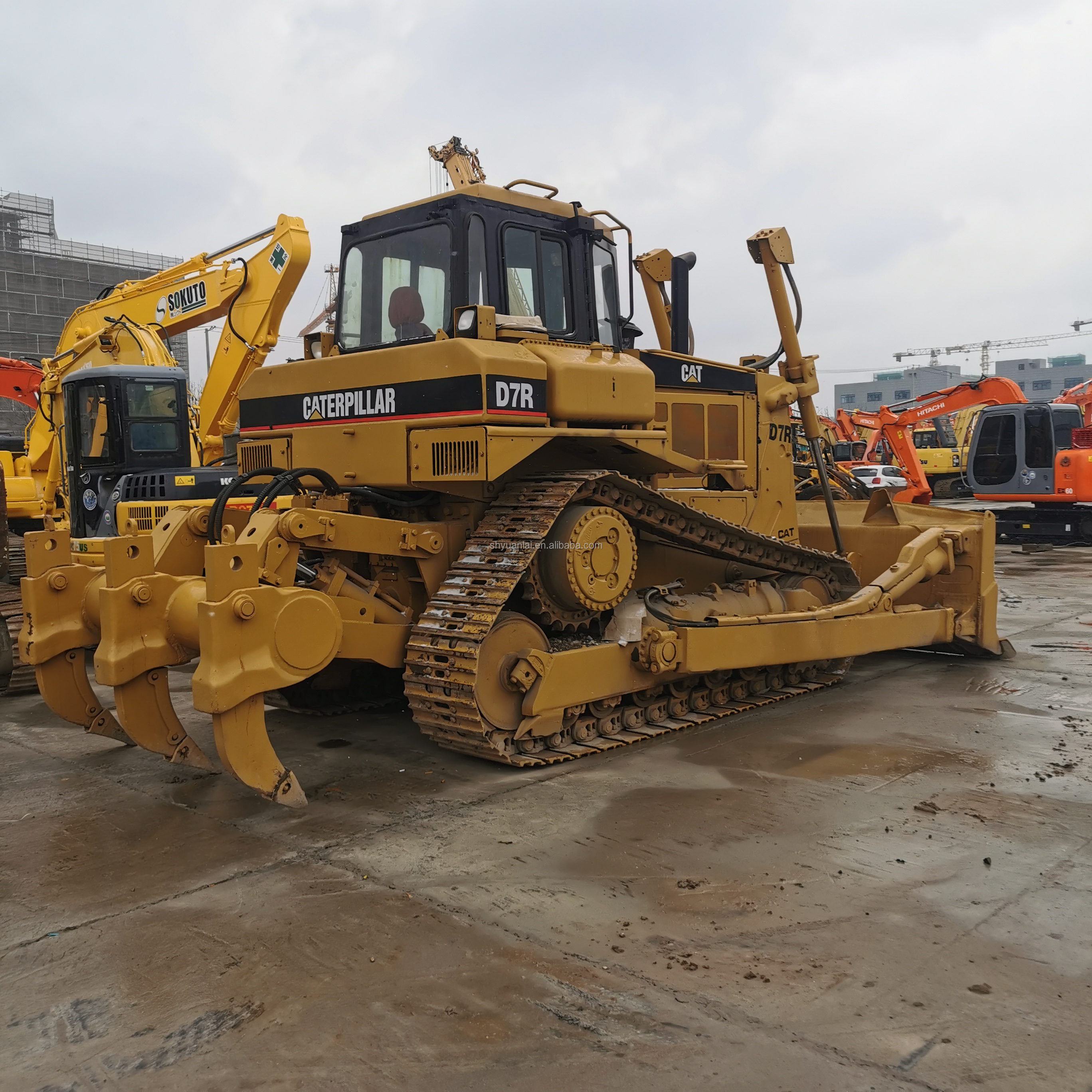 Used CAT D7R Crawler Bulldozer original japan Caterpillar D7G D7H D7R Dozers for sale