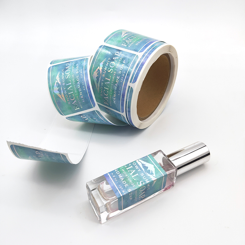 Fragrance Aromatherapy Adhesive Label Sticker Metallic Embossed Custom Perfume Stickers