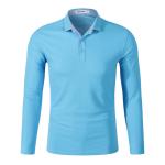 Custom Printing Business Polo Cheap Neck Work Shirts Company Logo Long Sleeve