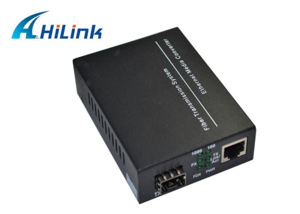 Simplex / Duplex Fiber Media Converter , SFP Media Converter Single Mode Fiber