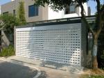 Woodgrain Electric Garage Doors Residential Aluminum Roll Up Garage Doors