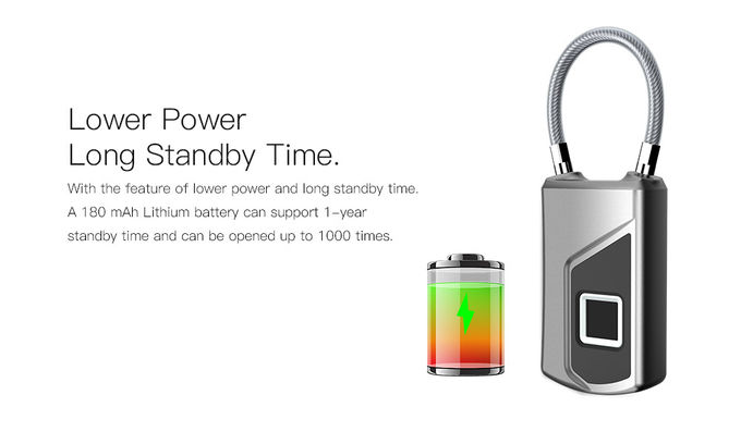 Zinc Alloy Fingerprint Cabinet Locks Security Luggage Padlocks