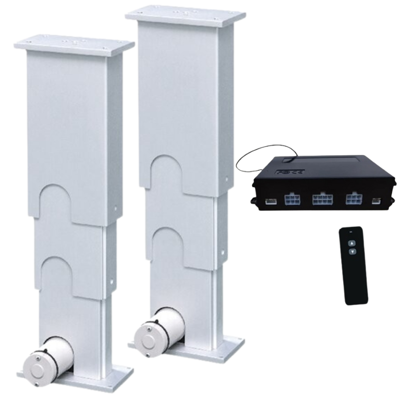 2000N 3-stage Telescopic DC Electric Cylinder Hall Effect Synchronization