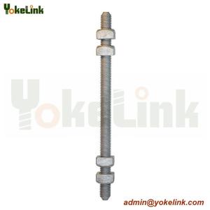 China high strength zinc plated carbon steel Double Arming Bolts factory