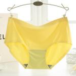 Anti-Static Seamless Underwear Female Breathable Ice Silk Mid Waist Underwear