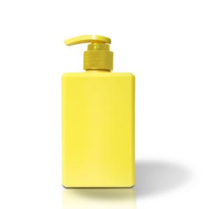 China 200ml/6fl.OZ Square Yellow HDPE Cosmetic Bottles For Men's Facial Care Products factory