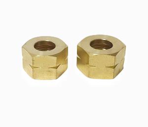 China Solid Brass Hex Nut Hexagon Full Locking For Bolts 1/2'' factory