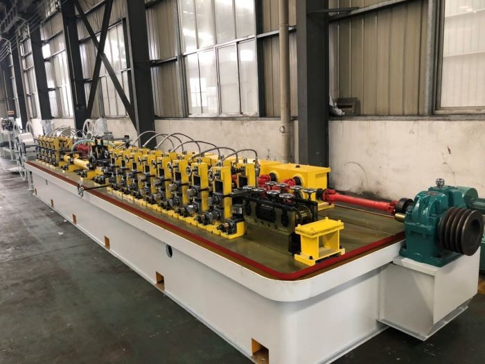 Straight Seam Tube Mill Machine / Metal Ss Cs Erw Pipe Making Machine