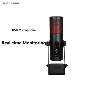 China 24bit Dual Directional USB Microphone 98db SNR USB Mic For Podcasting factory