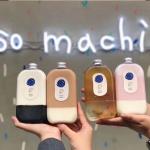 400ml Pet Square Shape Plastic Beverage Bottles Juice With Cap Food Grade Paper