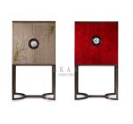 Antique Style Furniture With Metal Base Storage Cabinet W003H16