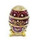 Easter Russian faberge egg trinket ring box Vintage decor metal Faberge Egg
