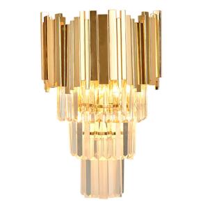 China Width 350mm Height 550mm Postmodern Glass Crystal Wall Lamp For Hotel factory
