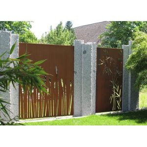 China Decorative Stainless Steel Garden Ornaments With Bamboo Patterns on sale