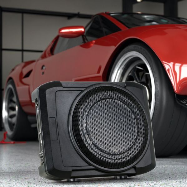 New 8-Inch Ultra-Thin Car Subwoofer Amplifier Active High-Power Audio System Modified Cannon 12V 600W Subwoofer Car Audio System