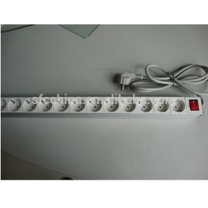 China Europeon Standard Aluminum Housing Power Strips, German Power Distribution Units and Extension Cords factory