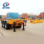 Madagascar Flatbed 3 Axles Container Shipping Tandem Skeleton Semi Trailer for