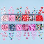 Nail Art Custom Shape Polymer Clay Slices for San Valentin Sprinkles Resin