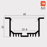 Flexible Suspended LED Profile , OEM Aluminum Profile LED Strip Light Silver