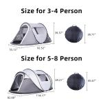 Oxford Cloth Pop Up Camping Tent Lightweight 6 Person For Outdoor