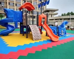 China HME Modified TPE Indoor Outdoor Sports Rubber Floor Elastic Interlocking PPE TPE factory
