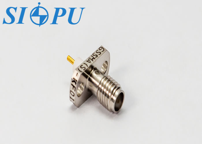 SSMA Female Microstrip RF Coaxial Connector – Two-Hole Flange Mounted