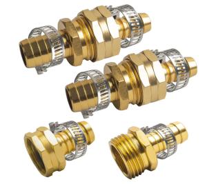 China 1/2&quot; Brass Garden Hose Repair Connector , Mender Male Female Connector factory