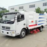 DONGFENG 8cbm Street Sweeping Truck , Street Sweeper Vehicle 4x2 120hp