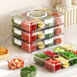 Transparent Plastic 8-divided Lunch Box Storage Box Insurance Container Box