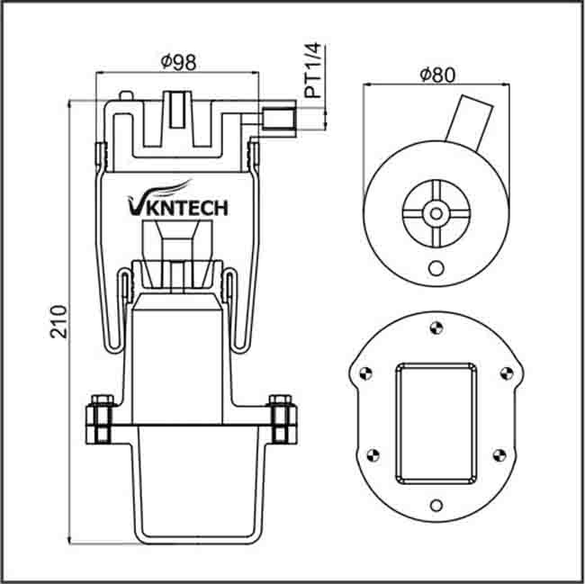 European Truck 50893914 Front Suspension Air Bag 49710-3340 HINO 700 Rear VKNTECH 1S3340