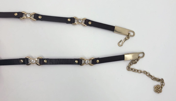Light Gold Rhinestone Waist Belt , Crystal Rhinestone Belt For Formal Dress