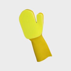 China Yellow Unique Dishwashing Sponge Gloves Oil Proof Natural Latex Length 35cm factory