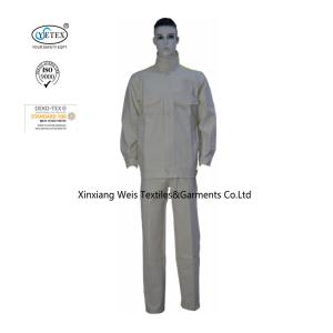 China White High Vis Yellow Two Tone Fire Retardant Suit EN11612 Standard factory