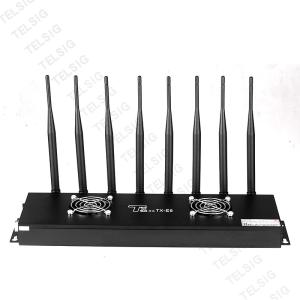 China 8 Antenna Desktop Gps Signal Blocker , Durable Alluminum Alloy Gsm Gps Jammer factory