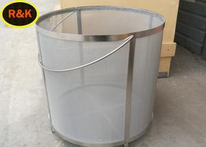 China Silver 304 Fine Steel Wire Mesh , Beer Brewing Filter Basket Type 34x30cm factory