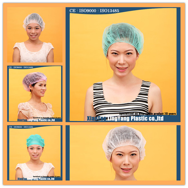Colorful Nonwoven Disposable Hairnet Surgical Clip Cap