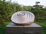 Red Granite sculpture in park
