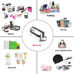 Water Resistant Zipper Transparent Mens Shaving Bag For Travel