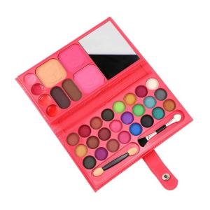 China Leather Empty Eyeshadow Containers 63 Colours Magnetic Palette With Mirror factory