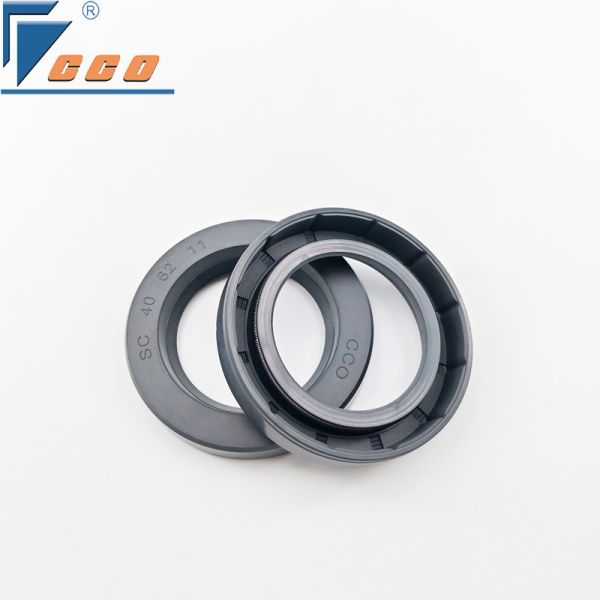 China NBR SC Type Oil Seal Air Compressor Oil Seal Automobile Single Lip O Sealer Black And Gray factory