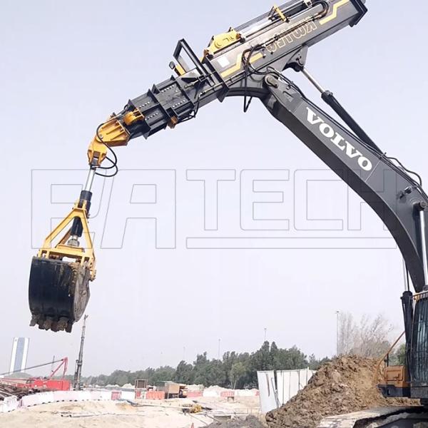 Telescopic Excavator Boom Arm For Deep And Narrow Special Construction