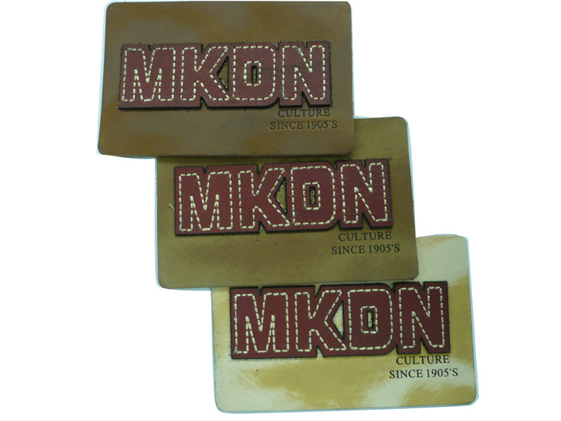 Customized Personalized Embossed Leather Patch For Garment, Jeans, Clothing