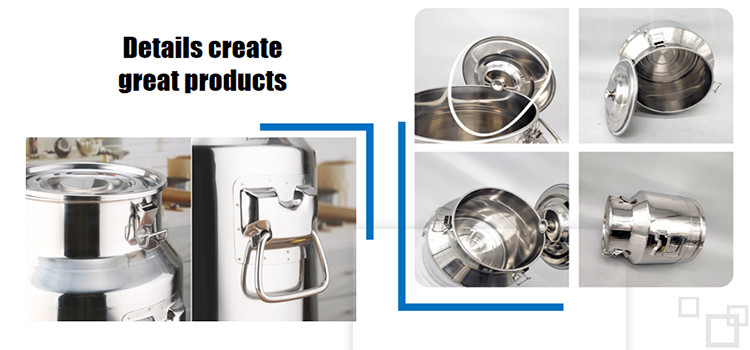 Storage canister 14 Litres Fermenters thickened Stainless Steel milk can
