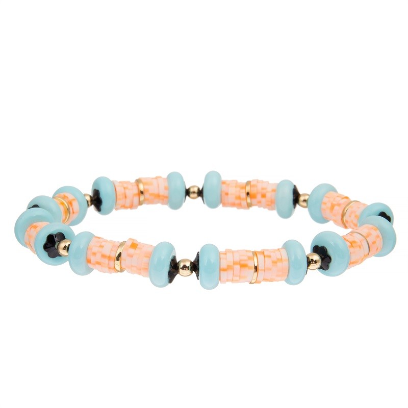 Shine Turqupise Beads Gold Chain Bracelet